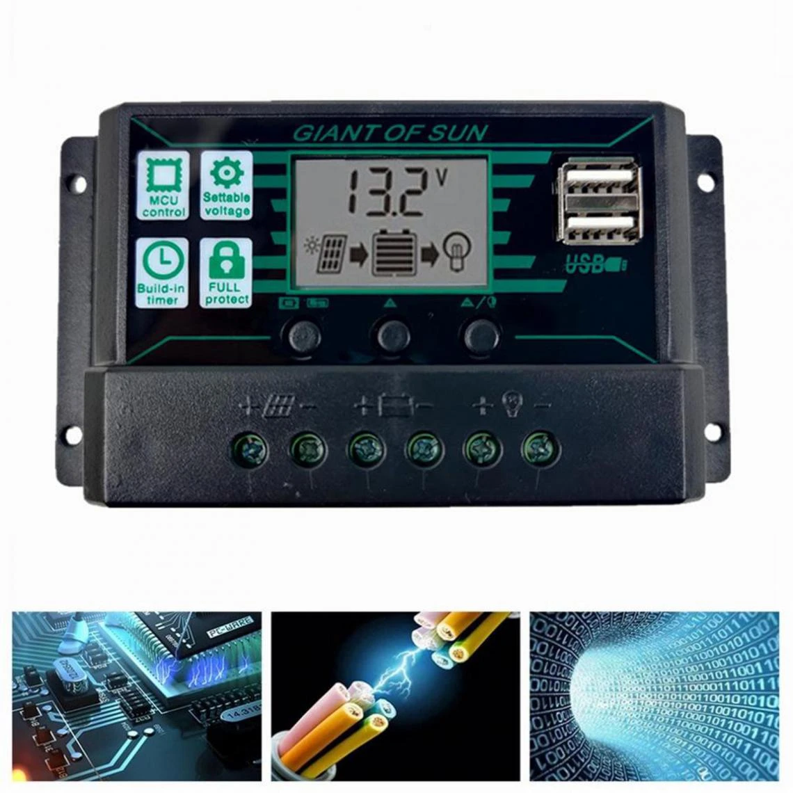 Marque Generique 20-60A MPPT PWM Panneau Solaire Régulateur De Charge De Régulateur D... 3 Marque Generique 20-60A MPPT PWM Panneau Solaire Régulateur De Charge De Régulateur D...