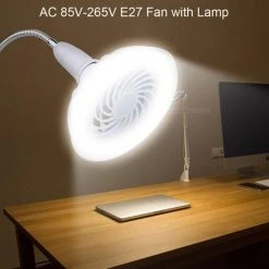 Universal 2in1 AC 85V-265V E27 12W LED Lampe E27 Ventilateur De Plafond Ampoule ...