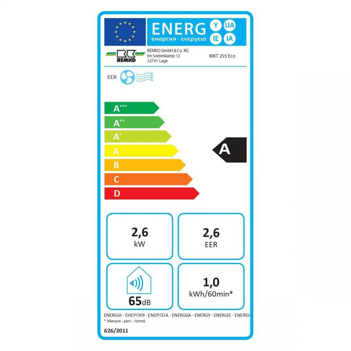 Climatiseur Mkt 255 Eco 2,6 Kw Blanc Remko 5 Climatiseur Mkt 255 Eco 2,6 Kw Blanc Remko – Image 3