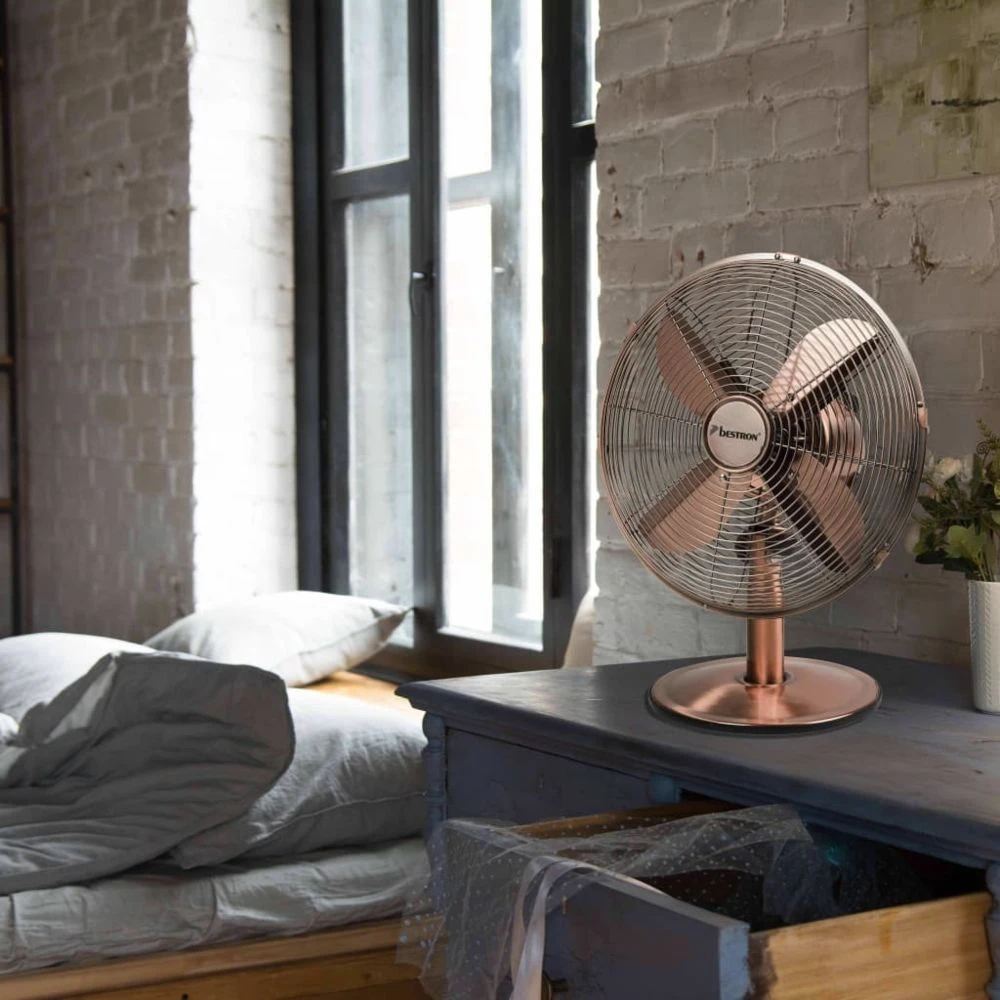 Ventilateur De Table 35cm 35w 3 Vitesses Cuivre - Dft35co - BESTRON 4 Ventilateur De Table 35cm 35w 3 Vitesses Cuivre - Dft35co - BESTRON – Image 2