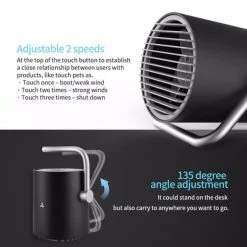 Alternative view of Marque Generique AUGIENB Mini Ventilateur USB Portable Avec Lames Jumelles Turbo NOIR