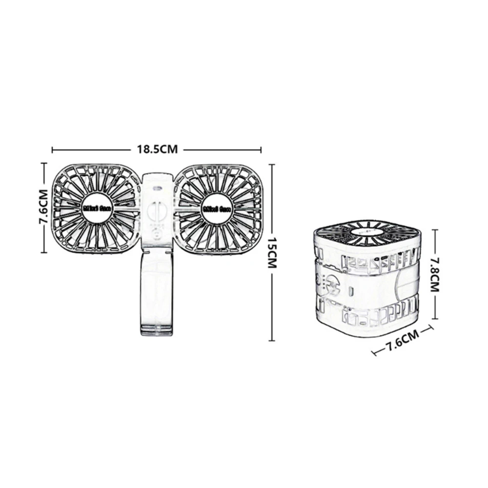 GENERIC Ventilateur Suspendu Ventilateur De Cou USB - Noir 6 GENERIC Ventilateur Suspendu Ventilateur De Cou USB - Noir – Image 4