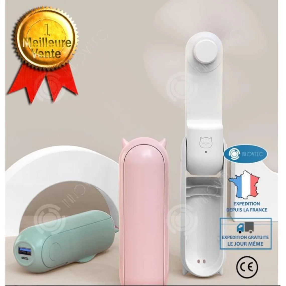 Marque Generique INN® Petit Ventilateur De Chargement USB Mini Ventilateur Portable Pl... 3 Marque Generique INN® Petit Ventilateur De Chargement USB Mini Ventilateur Portable Pl...