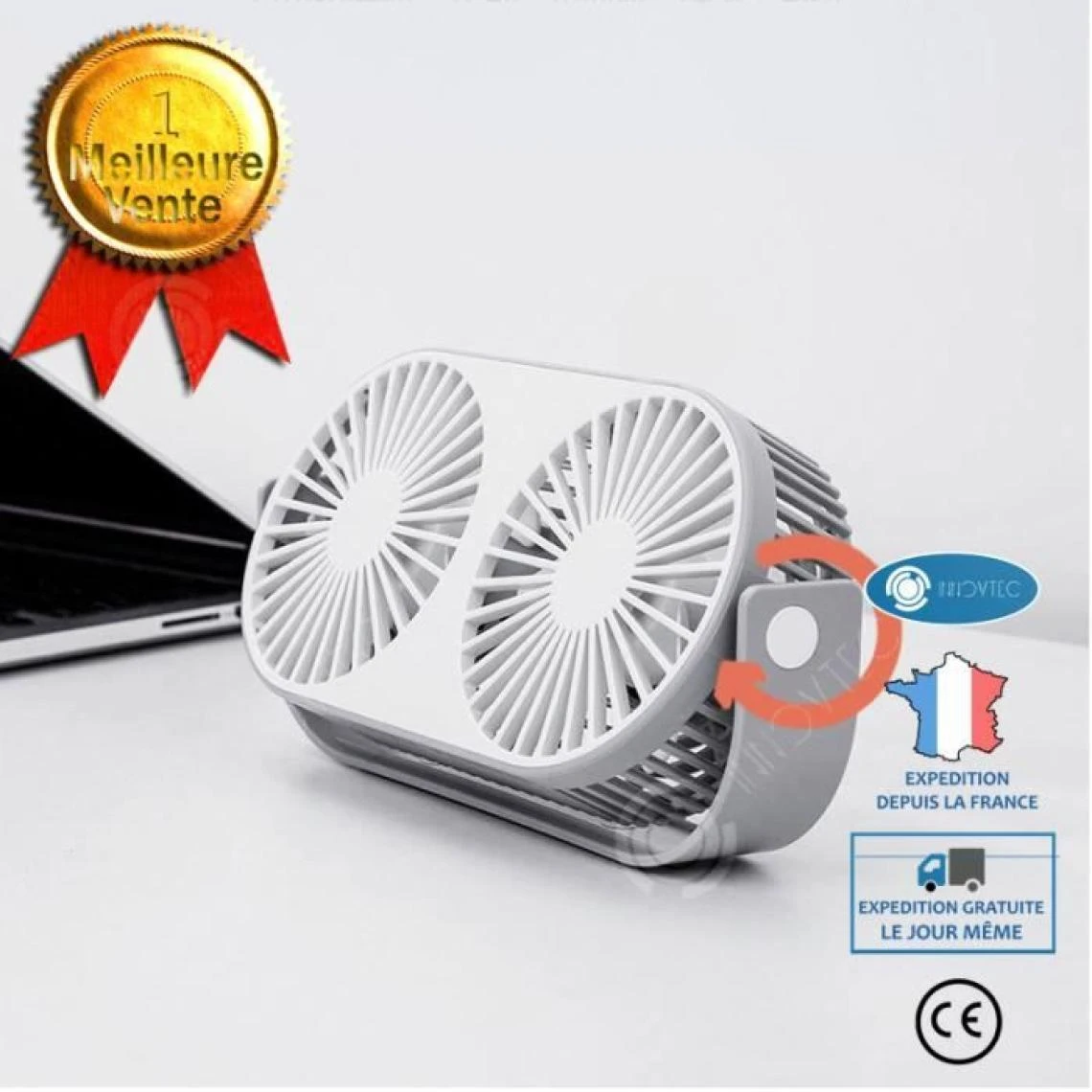 Marque Generique INN® Ventilateur De Bureau De Chargement à Tête Ventilateur à Doub... 3 Marque Generique INN® Ventilateur De Bureau De Chargement à Tête Ventilateur à Doub...