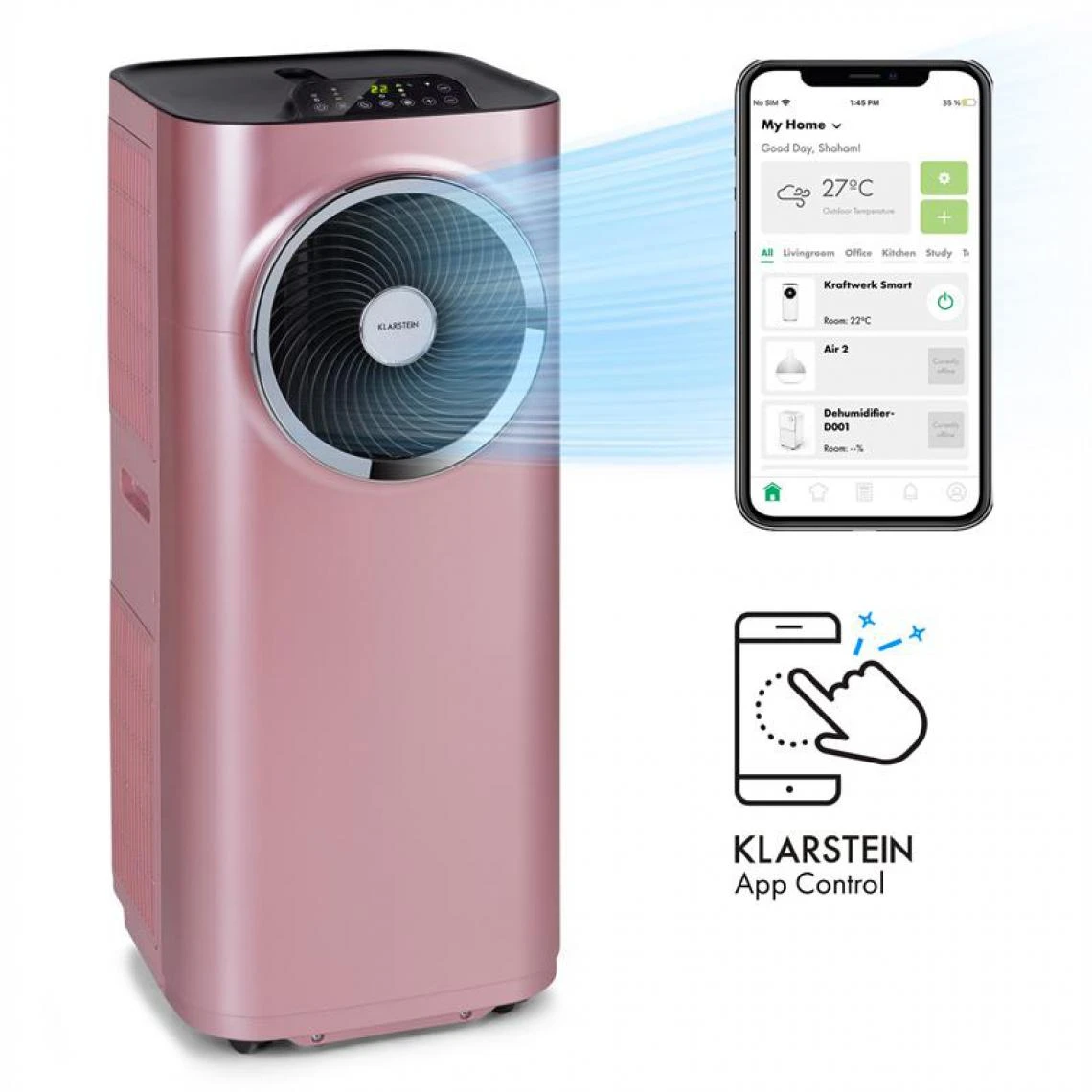 Klarstein Kraftwerk Smart 10K Climatiseur 3-en-1 10000 BTU Contrôle P... 3 Klarstein Kraftwerk Smart 10K Climatiseur 3-en-1 10000 BTU Contrôle P...