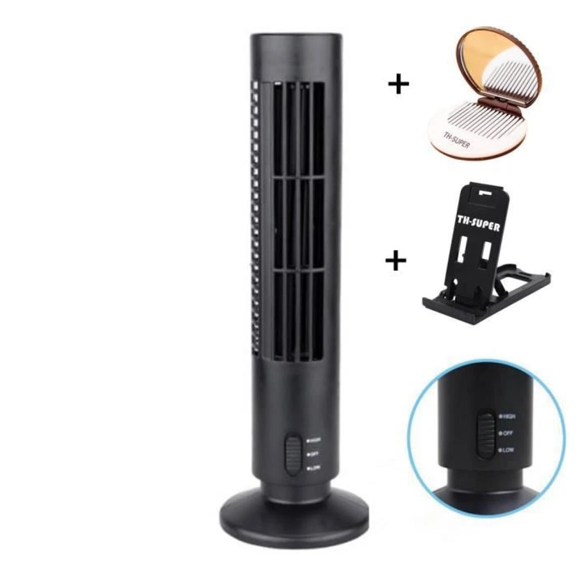 Marque Generique Mini Ventilateur Colonne Climatisation Climatiseur USB Ventilateur De ... 4 Marque Generique Mini Ventilateur Colonne Climatisation Climatiseur USB Ventilateur De ... – Image 2