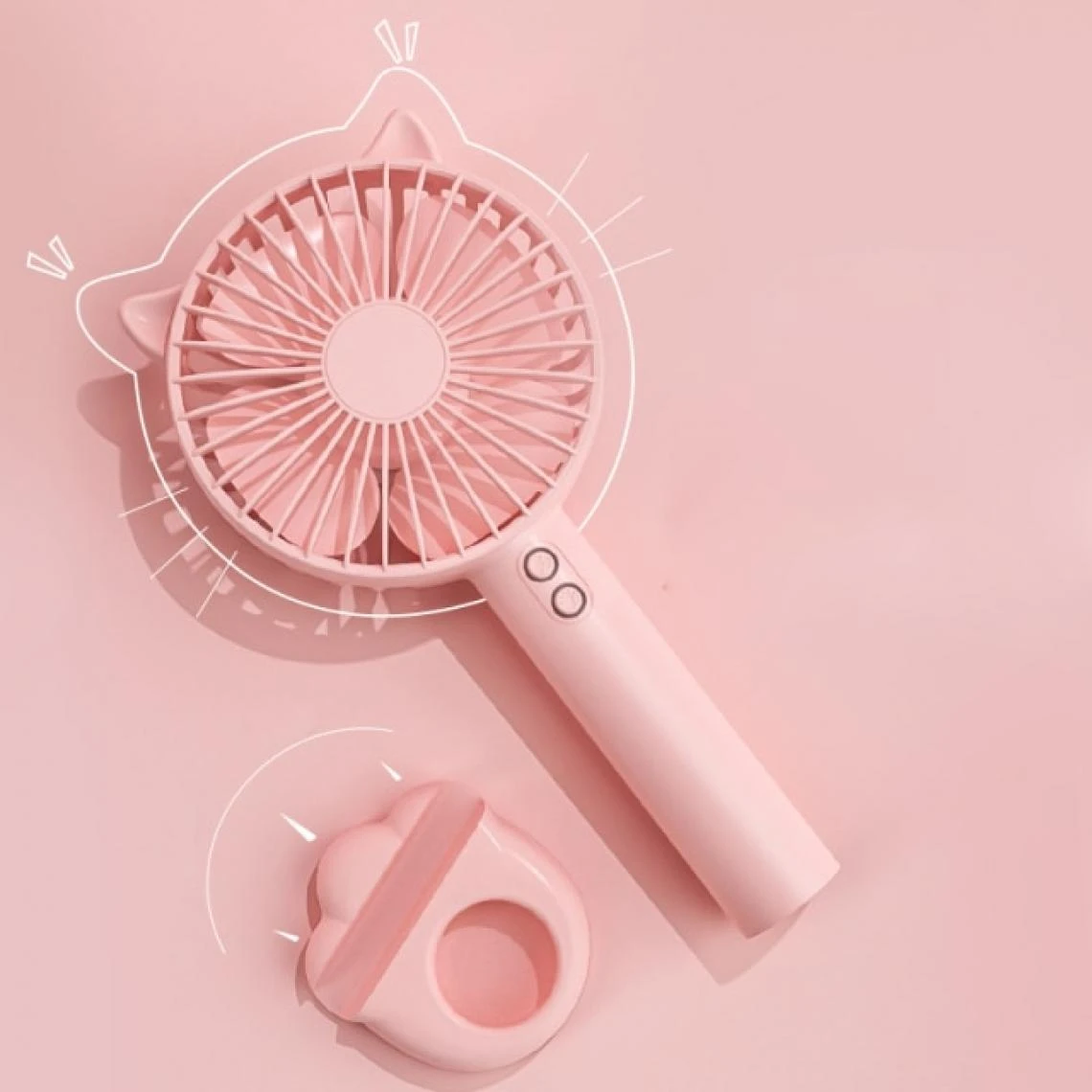 Universal Mini Ventilateur Portable Portable Ventilateur Rechargeable USB Lampes... 4 Universal Mini Ventilateur Portable Portable Ventilateur Rechargeable USB Lampes... – Image 2