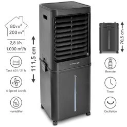 TROTEC Rafraîchisseur D'air-humidificateur PAE 80 Refroidisseur D'air... 11 TROTEC Rafraîchisseur D'air-humidificateur PAE 80 Refroidisseur D'air... -Cecotec Shop trotec rafraichisseur dair humidificateur pae 80 10205460 1006864 64 1140x1140