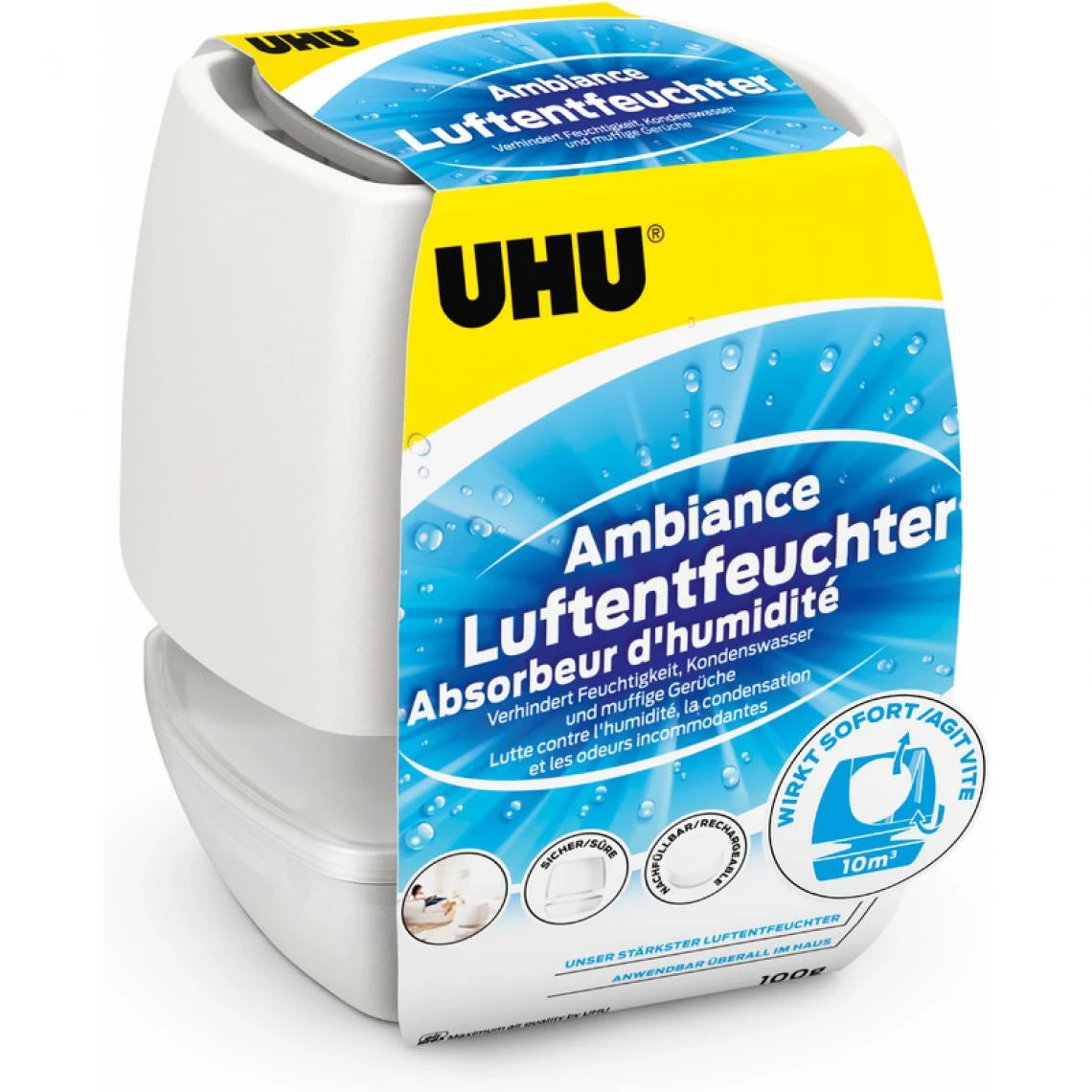 UHU® UHU Absorbeur D'humidité Ambiance, 100 G, Blanc () 3 UHU® UHU Absorbeur D'humidité Ambiance, 100 G, Blanc ()