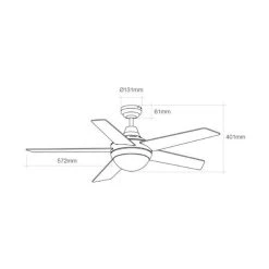 Alternative view of Ventilateur De Plafond Avec Lumière EDM Adriatico Blanc 60 W
