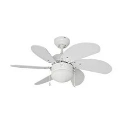Ventilateur De Plafond Avec Lumière EDM Aral Blanc 50 W