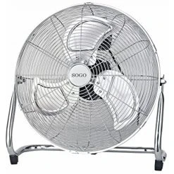 Sogo Ventilateur De Sol Chromé De 50 Cm 170W Gris