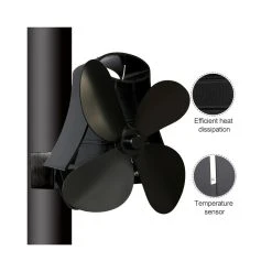 Wewoo YL-105 Ventilateur De Poêle De Cheminée à Chaleur En Aluminium à 4... 11 Wewoo YL-105 Ventilateur De Poêle De Cheminée à Chaleur En Aluminium à 4... -Cecotec Shop yl 105 ventilateur de poele de cheminee a chaleur en aluminium a 4 lames rose rouge 1