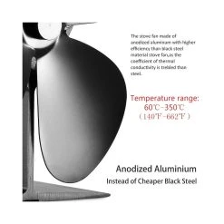 Wewoo YL603 Ventilateur De Poêle à Chaleur En Alliage D'aluminium Respectu... 11 Wewoo YL603 Ventilateur De Poêle à Chaleur En Alliage D'aluminium Respectu... -Cecotec Shop yl603 ventilateur de poele a chaleur en alliage daluminium respectueux de lenvironnement avec 4 lame 4